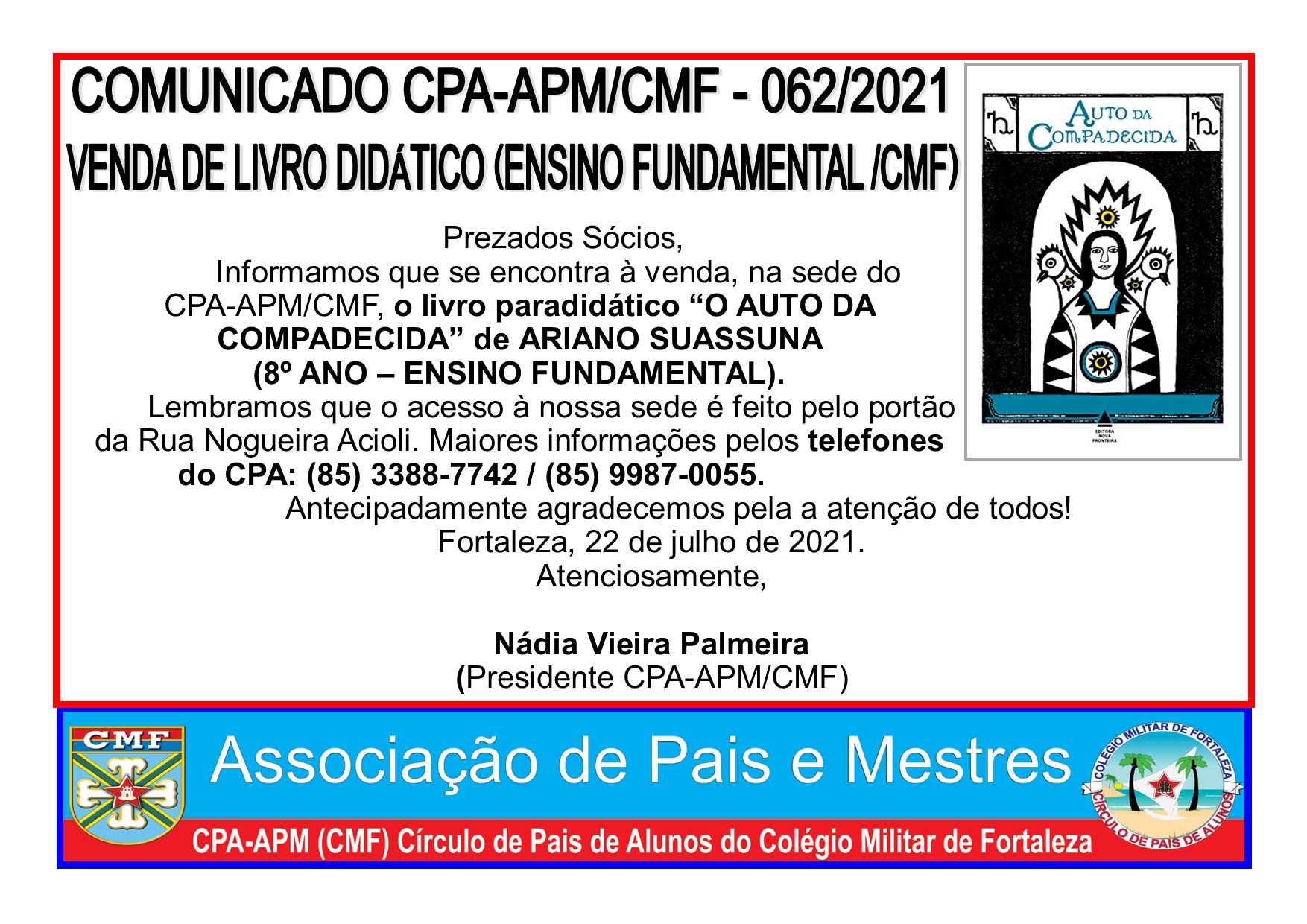 COMUNICADO NO 62 2021